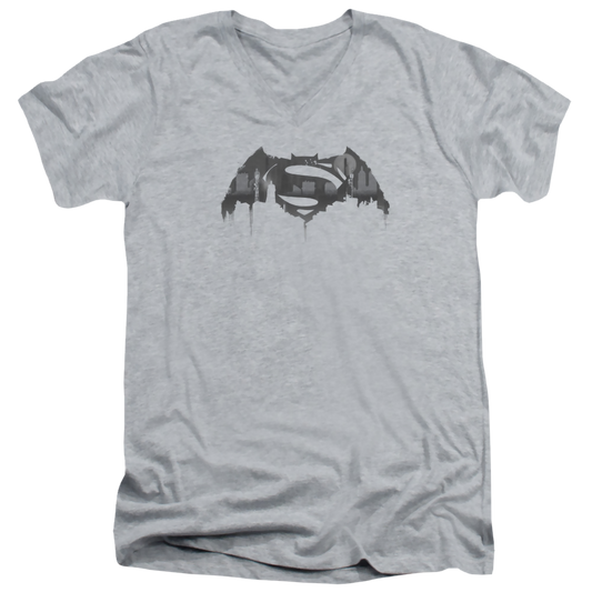 Batman v Superman Cityscape Logo - Men's V-Neck T-Shirt Style002