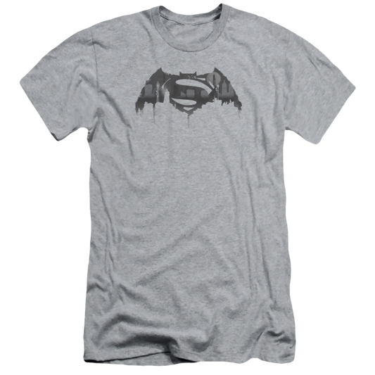 Batman v Superman Cityscape Logo - Men's Slim Fit T-Shirt Style001