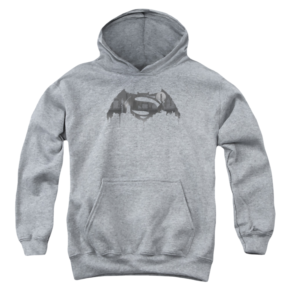 Batman v Superman Cityscape Logo - Youth Hoodie Style003