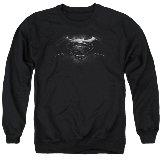 Batman v Superman Bw Logo - Men's Crewneck Sweatshirt Style004