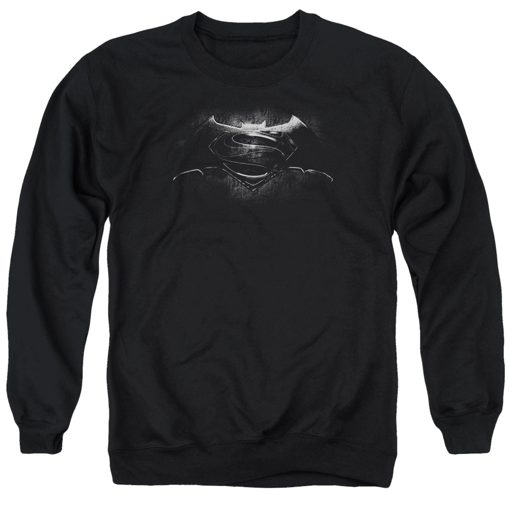 Batman v Superman Bw Logo - Men's Crewneck Sweatshirt