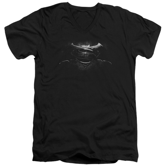 Batman v Superman Bw Logo - Men's V-Neck T-Shirt Style003