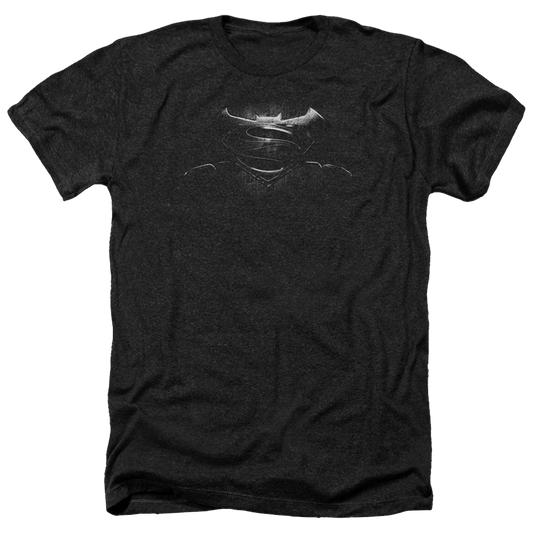 Batman v Superman Bw Logo - Men's Heather T-Shirt Style004