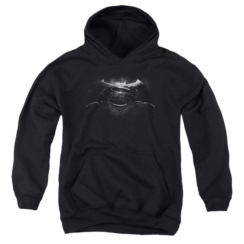 Batman v Superman Bw Logo - Youth Hoodie