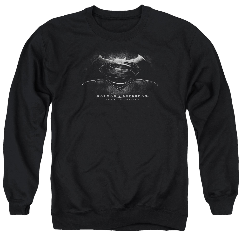 Batman v Superman Bw Logo - Men's Crewneck Sweatshirt Style008