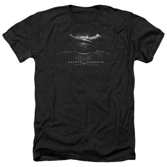 Batman v Superman Bw Logo - Men's Heather T-Shirt Style008
