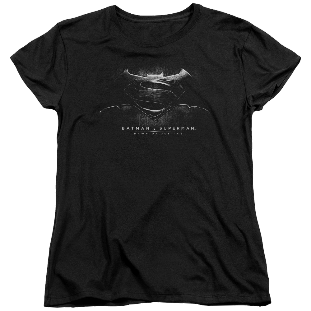 Batman v Superman Bw Logo - Women's T-Shirt Style006