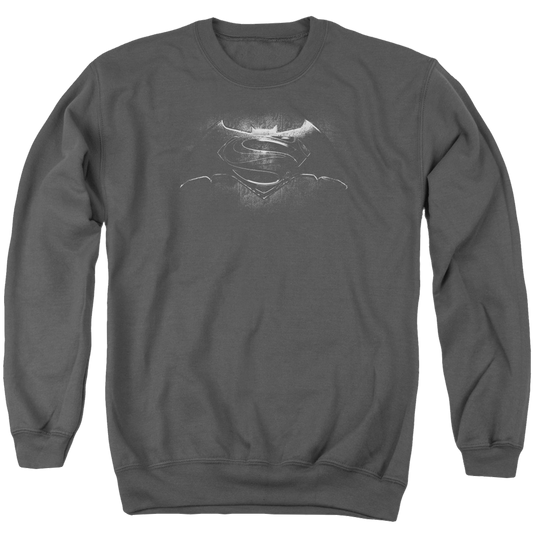 Batman v Superman Bw Logo - Men's Crewneck Sweatshirt Style005