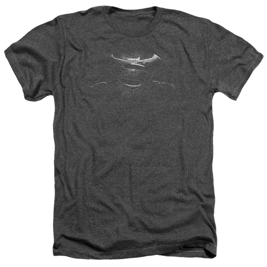 Batman v Superman Bw Logo - Men's Heather T-Shirt Style005