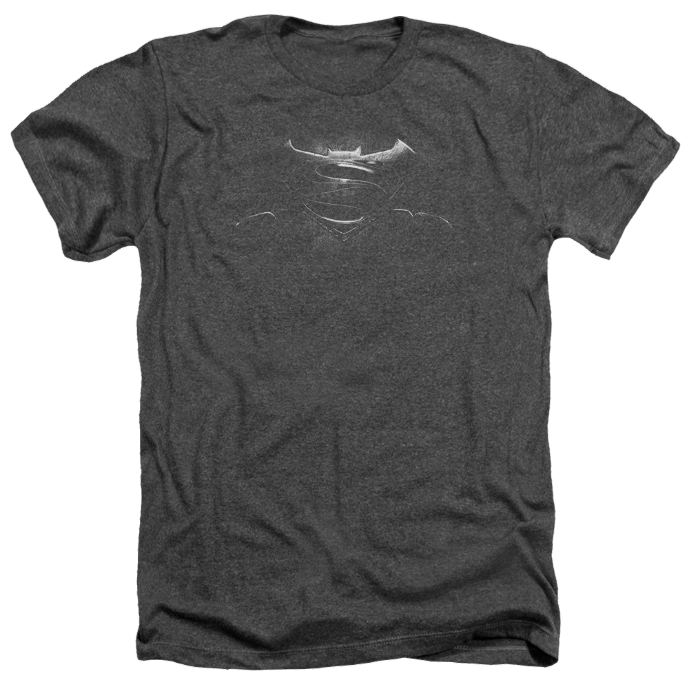 Batman v Superman Bw Logo - Men's Heather T-Shirt Style001