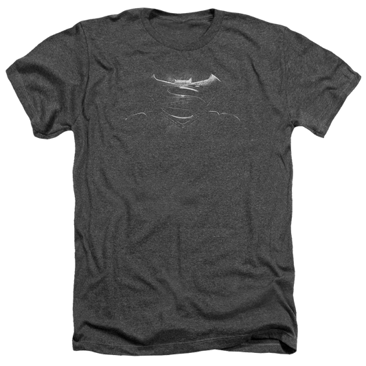 Batman v Superman Bw Logo - Men's Heather T-Shirt Style001