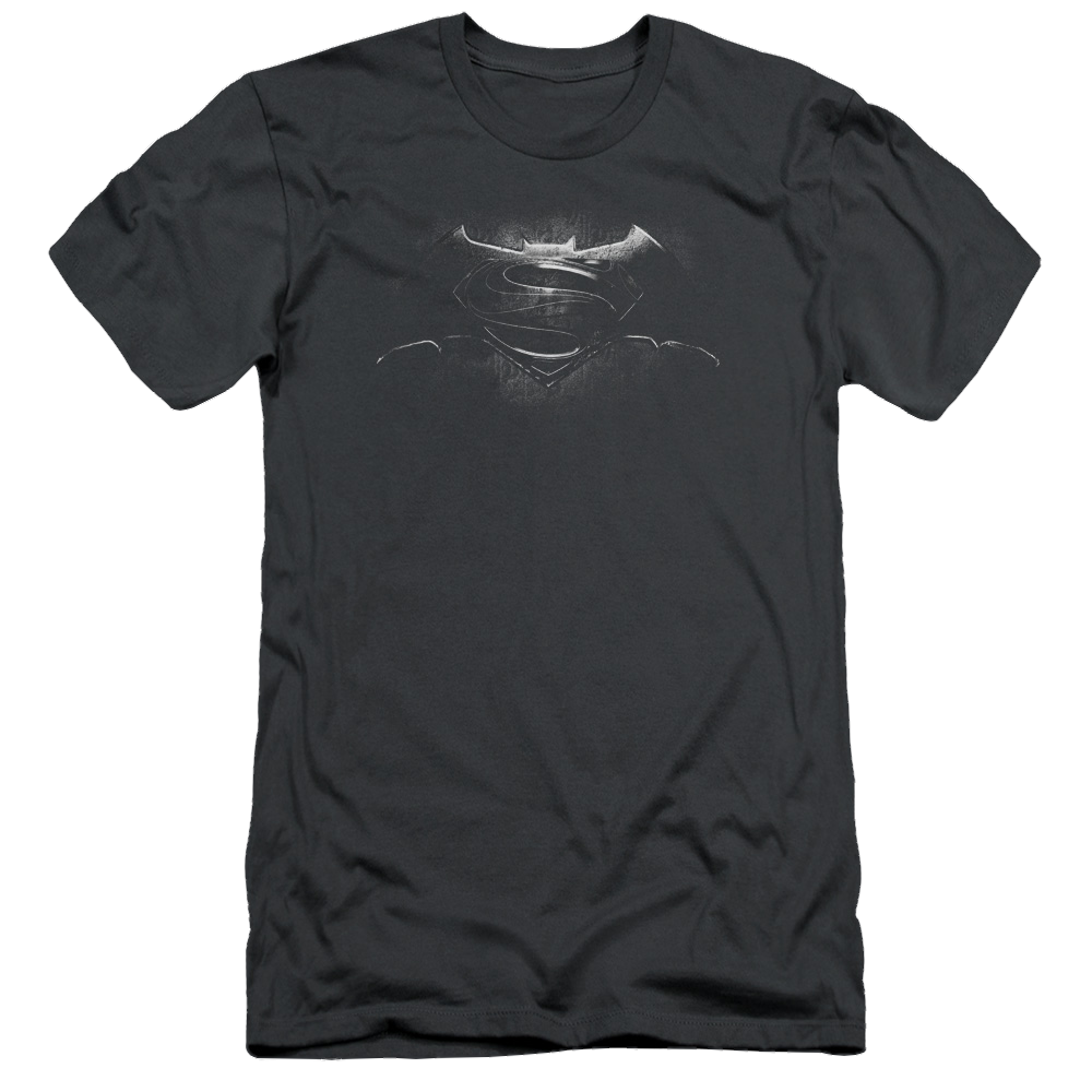 Batman v Superman Bw Logo - Men's Slim Fit T-Shirt Style003