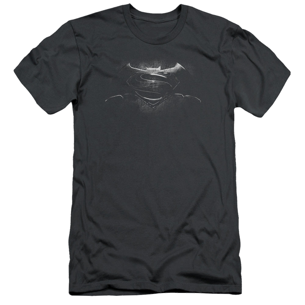 Batman v Superman Bw Logo - Men's Slim Fit T-Shirt