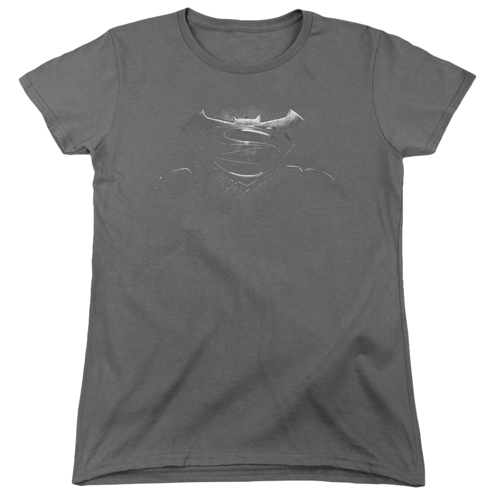 Batman v Superman Bw Logo - Women's T-Shirt Style004