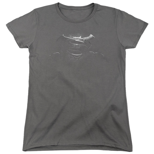 Batman v Superman Bw Logo - Women's T-Shirt Style004