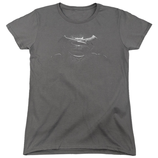 Batman v Superman Bw Logo - Women's T-Shirt Style001