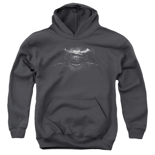 Batman v Superman Bw Logo - Youth Hoodie Style005