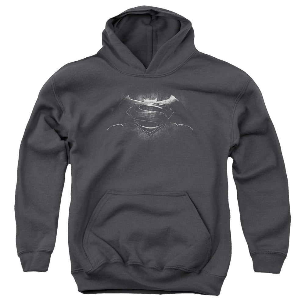 Batman v Superman Bw Logo - Youth Hoodie Style001
