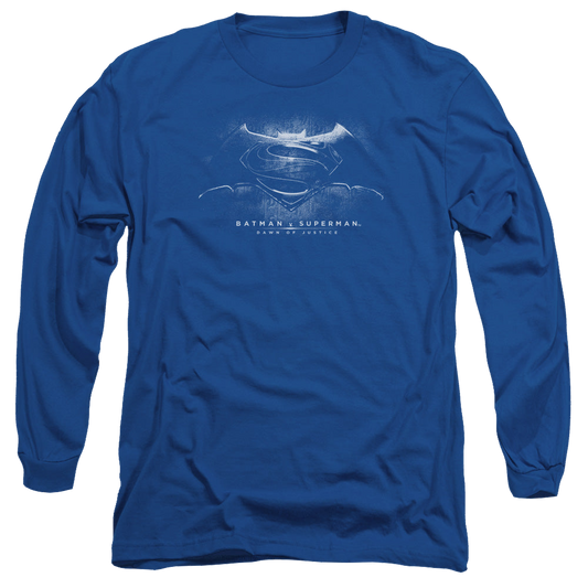 Batman v Superman Bw Logo - Men's Long Sleeve T-Shirt Style002