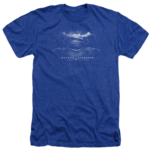 Batman v Superman Bw Logo - Men's Heather T-Shirt Style002