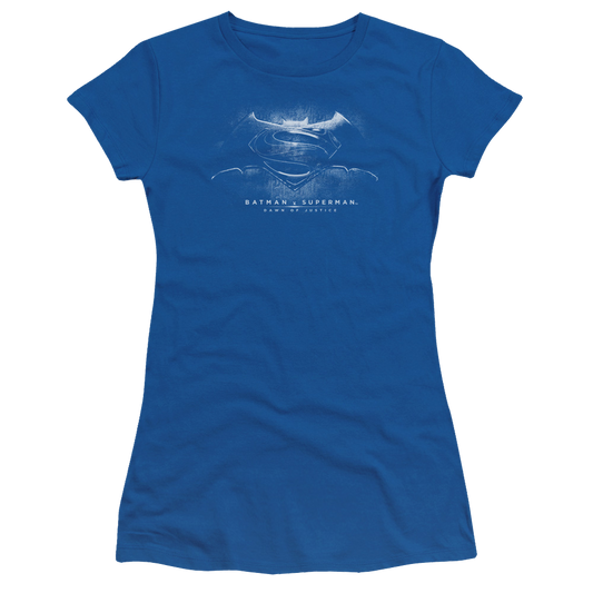 Batman v Superman Bw Logo - Juniors T-Shirt Style004