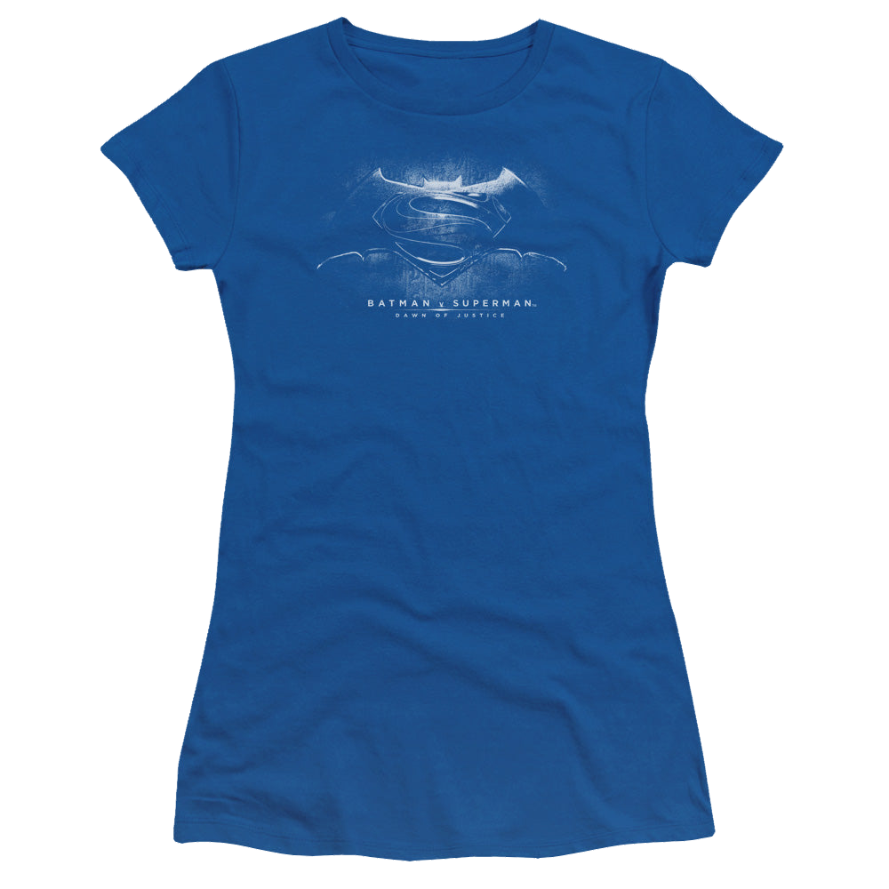 Batman v Superman Bw Logo - Juniors T-Shirt Style001