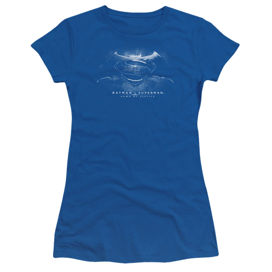 Batman v Superman Bw Logo - Juniors T-Shirt Style001