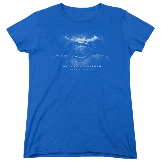 Batman v Superman Bw Logo - Women's T-Shirt Style002