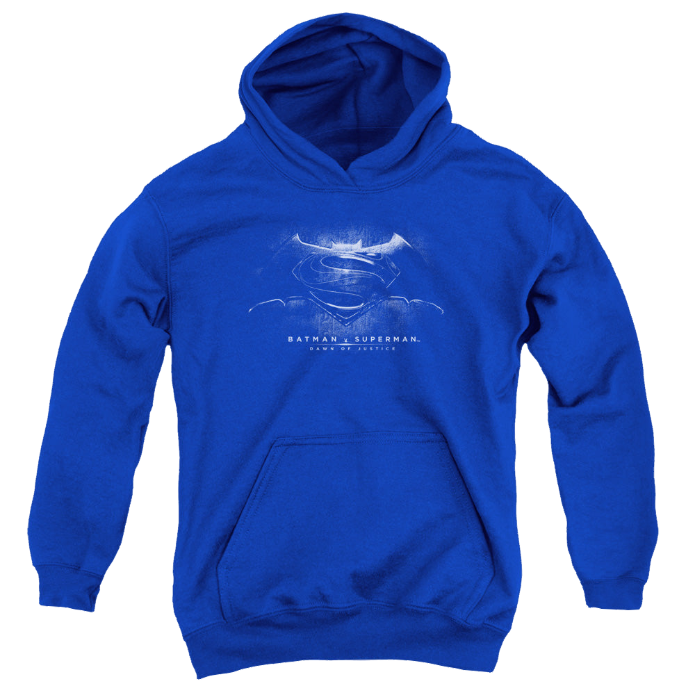 Batman v Superman Bw Logo - Youth Hoodie Style003