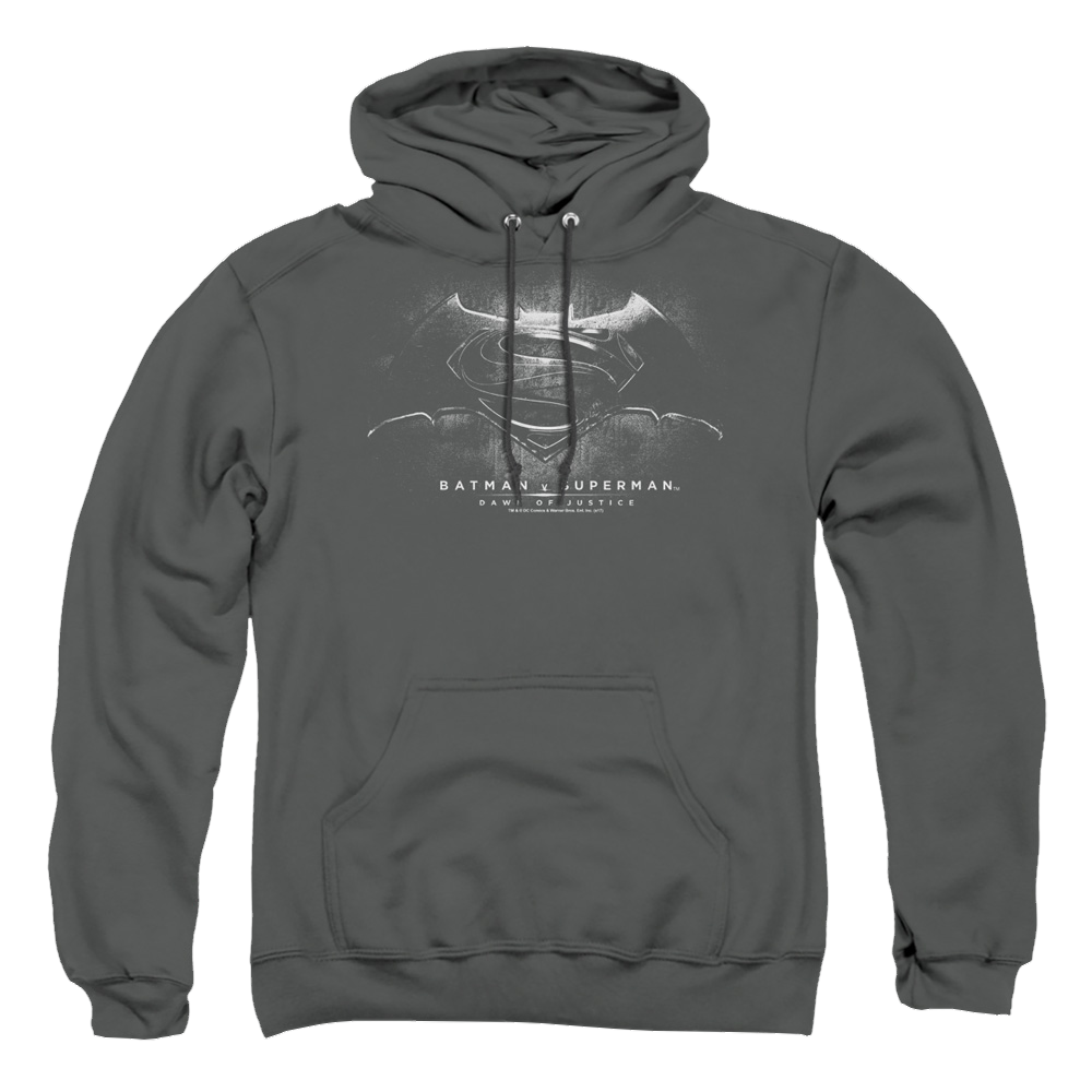 Batman v Superman Bw Logo - Pullover Hoodie Style007