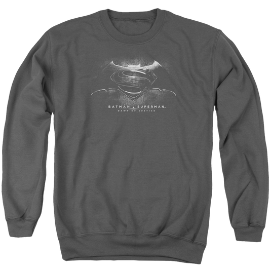Batman v Superman Bw Logo - Men's Crewneck Sweatshirt Style006