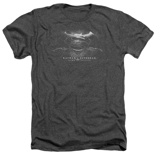 Batman v Superman Bw Logo - Men's Heather T-Shirt Style003