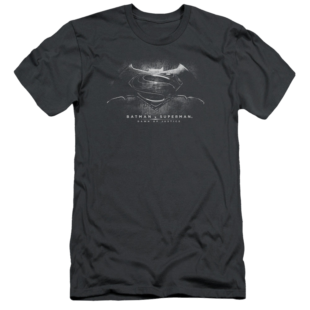 Batman v Superman Bw Logo - Men's Slim Fit T-Shirt Style002