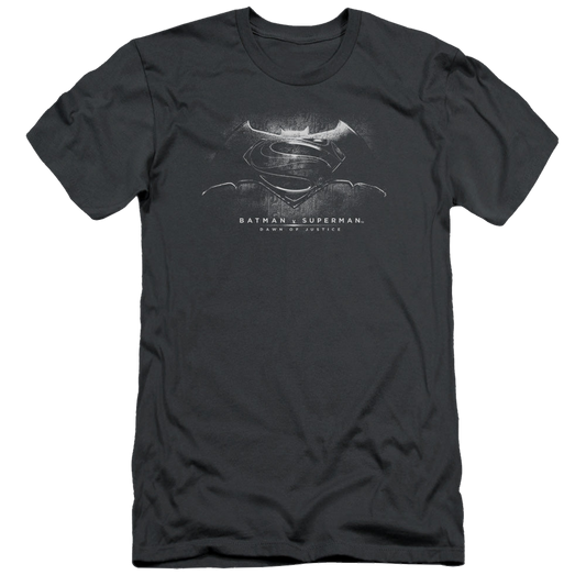 Batman v Superman Bw Logo - Men's Slim Fit T-Shirt Style002