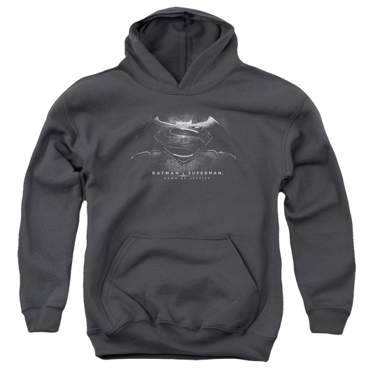 Batman v Superman Bw Logo - Youth Hoodie Style002