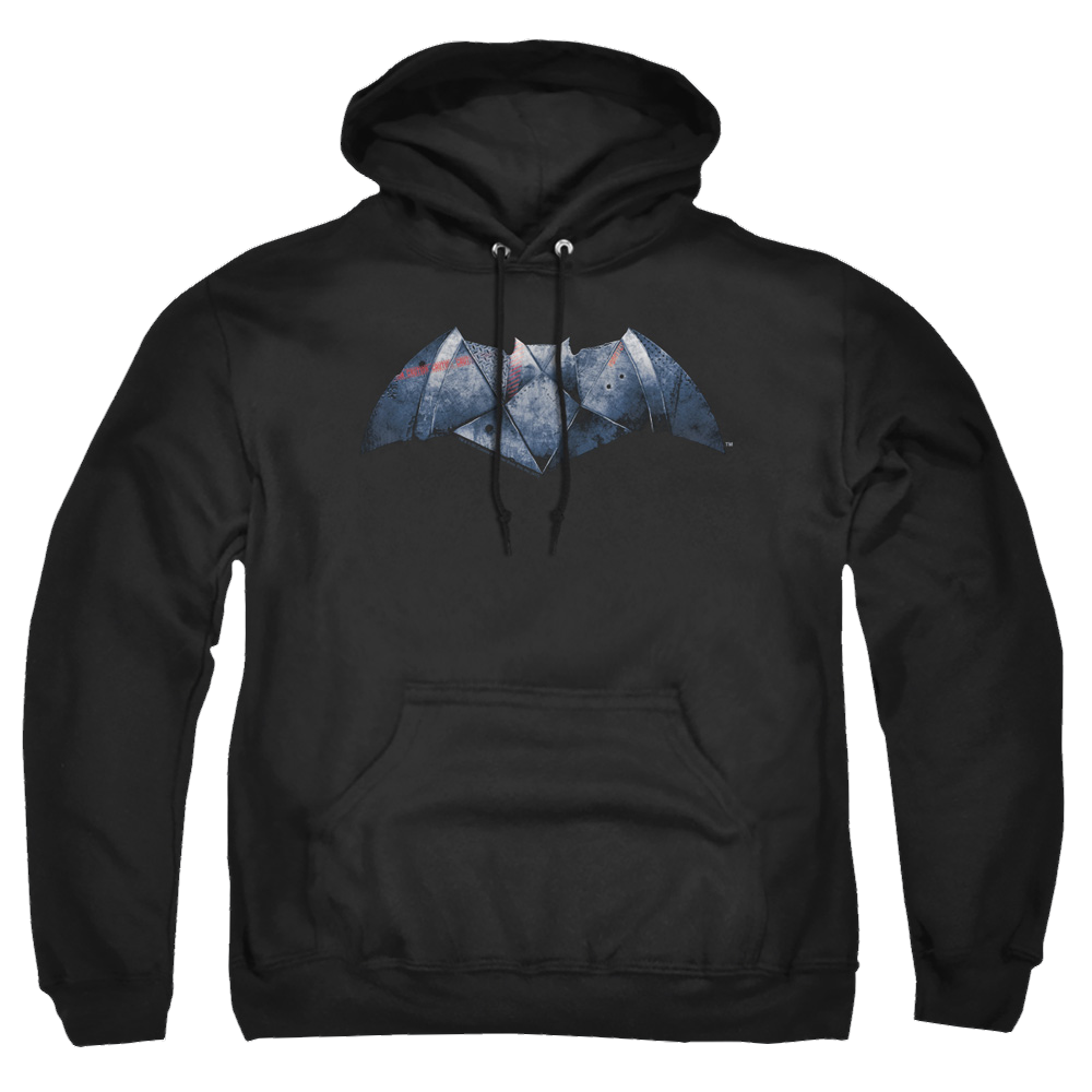 Batman v Superman Plated Bat Logo - Pullover Hoodie Style001