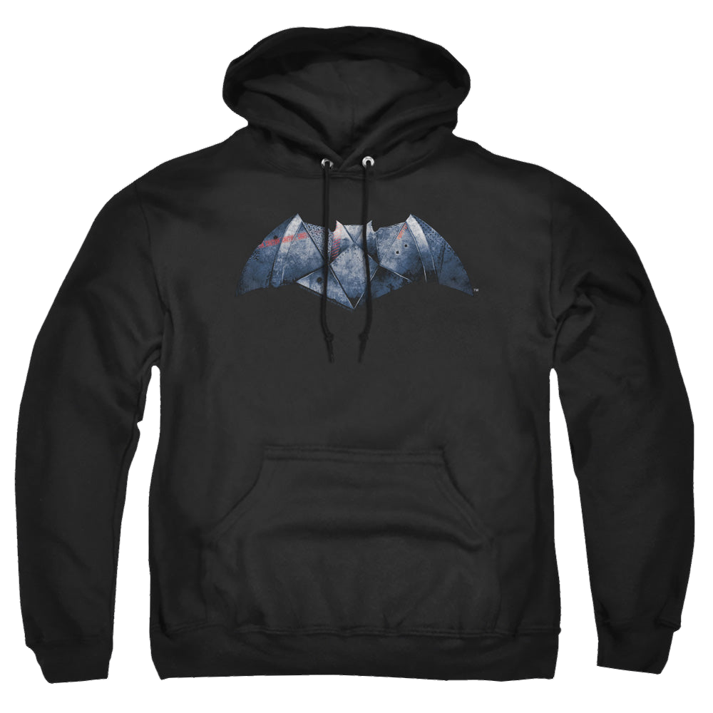 Batman v Superman Plated Bat Logo - Pullover Hoodie