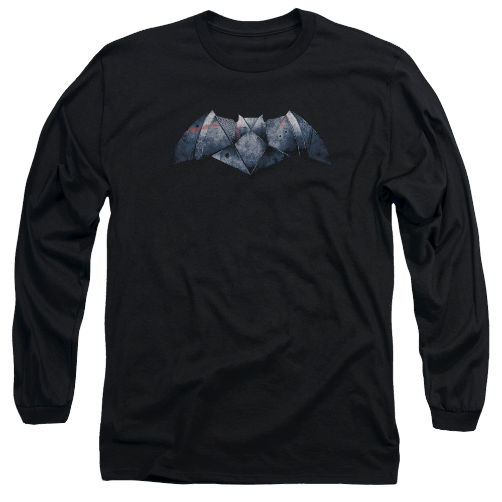 Batman v Superman Plated Bat Logo - Men's Long Sleeve T-Shirt