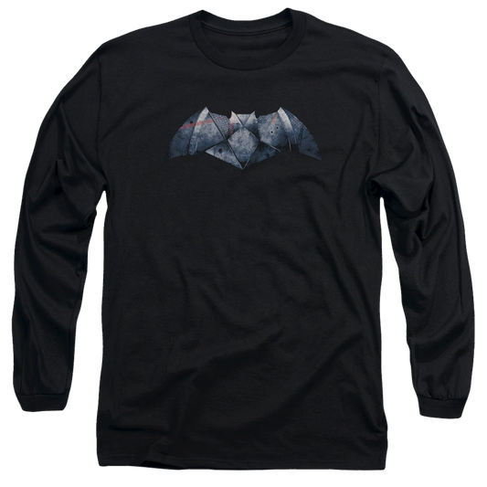 Batman v Superman Plated Bat Logo - Men's Long Sleeve T-Shirt