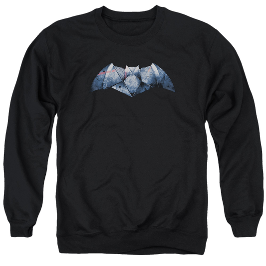 Batman v Superman Plated Bat Logo - Men's Crewneck Sweatshirt Style001
