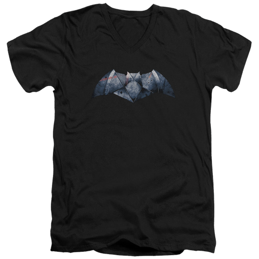 Batman v Superman Plated Bat Logo - Men's V-Neck T-Shirt