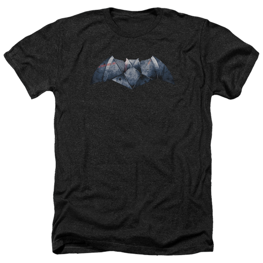 Batman v Superman Plated Bat Logo - Men's Heather T-Shirt Style001