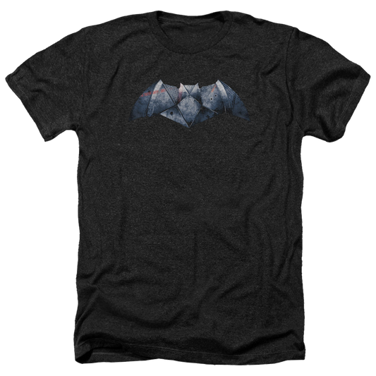 Batman v Superman Plated Bat Logo - Men's Heather T-Shirt