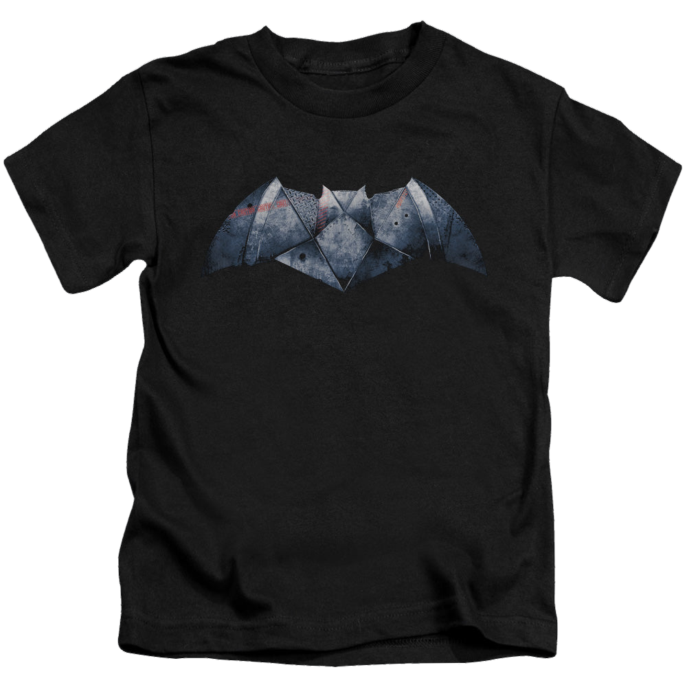 Batman v Superman Plated Bat Logo - Kid's T-Shirt