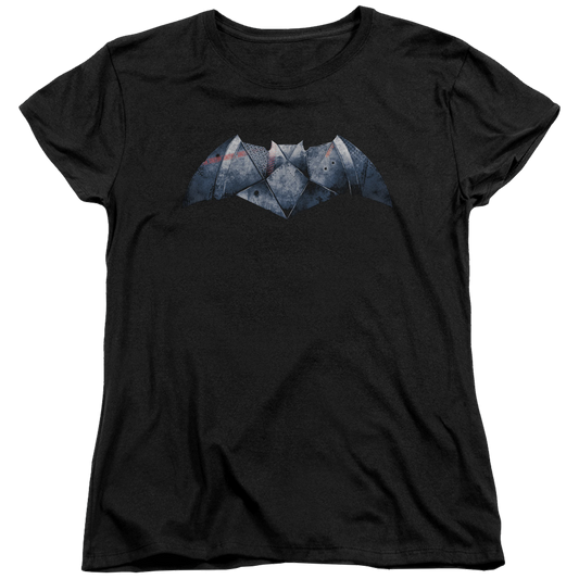 Batman v Superman Plated Bat Logo - Women's T-Shirt Style001