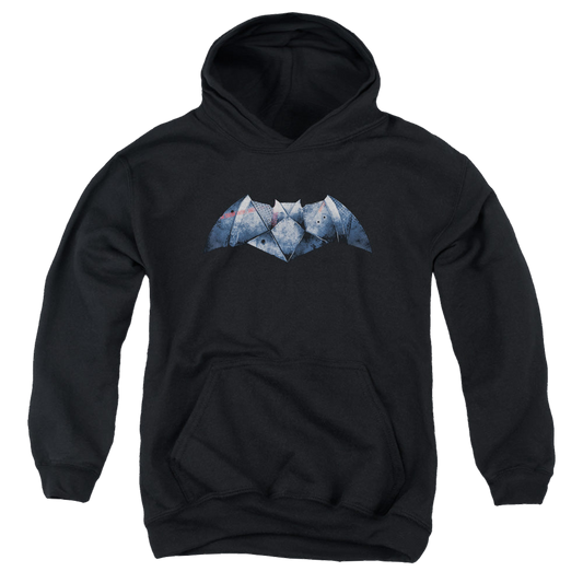 Batman v Superman Plated Bat Logo - Youth Hoodie