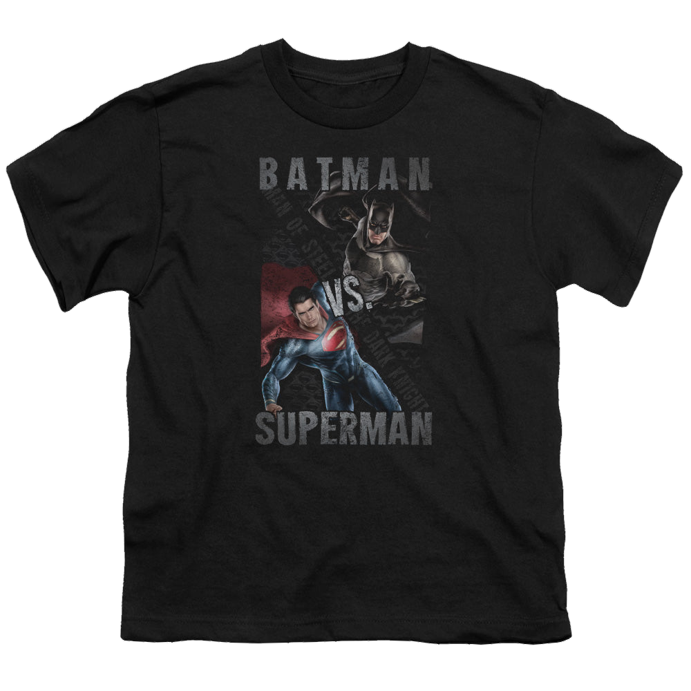 Batman v Superman Hero Split - Youth T-Shirt Style001