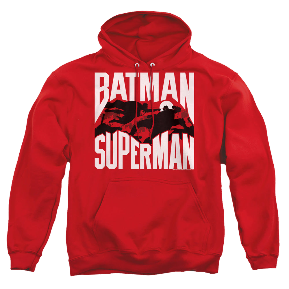 Batman v Superman Silhouette Fight - Pullover Hoodie Style001