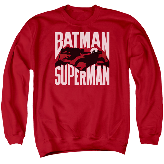Batman v Superman Silhouette Fight - Men's Crewneck Sweatshirt