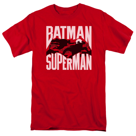 Batman v Superman Silhouette Fight - Men's Regular Fit T-Shirt